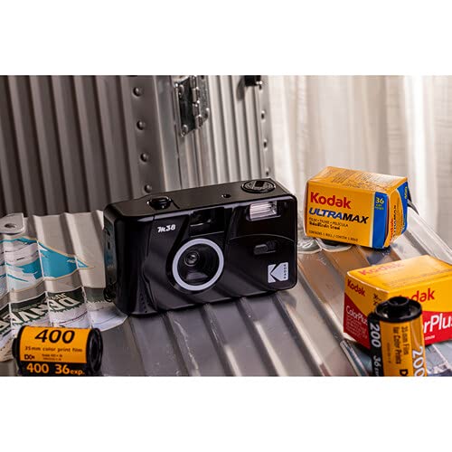  [AUSTRALIA] - Kodak M38 35mm Film Camera - Focus Free, Powerful Built-in Flash, Easy to Use (Starry Black) Starry Black