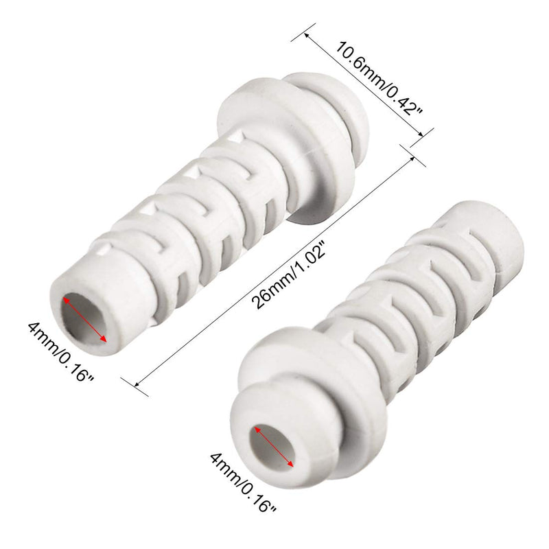  [AUSTRALIA] - uxcell 30pcs 4mm Inner Dia PVC Strain Relief Cord Boot Protector Power Tool Hose White