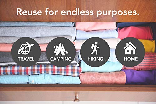 Acrodo Compression Bags for Travel, Packing Organizers Space Saver Packing Bags, No Vacuum 10-pack of 5 Large & 5 Jumbo Clothes Compression Bag, Suitcase Storage & Travel Storage Bags for Clothes - LeoForward Australia