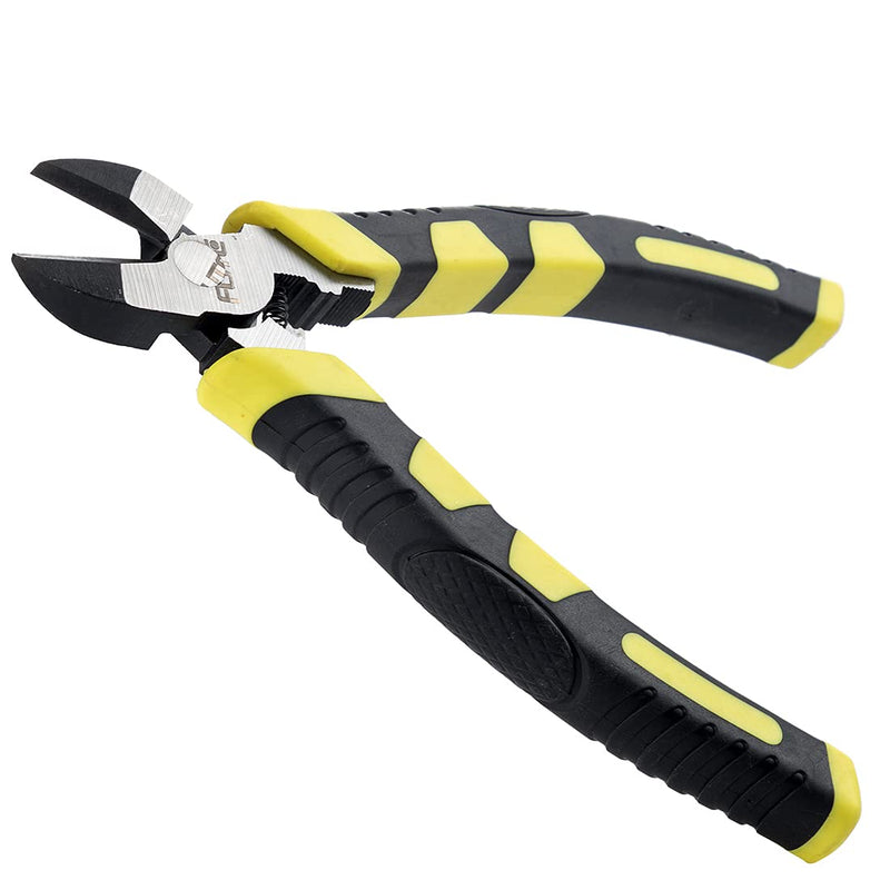  [AUSTRALIA] - 6 inch Wire Cutters Heavy Duty,Diagonal Cutting Pliers with Spring-loaded Mechanism Dikes,Chrome Vanadium Steel Forged Side Cutters with Crimping Design 6" Diagonal Cutting Pliers