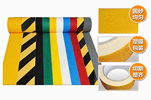  [AUSTRALIA] - Black Yellow Anti Slip Tape Printed"Watch Your Step" 1.97 Inch x 16.4 Foot Anti-Slip Tape, Floor Tape,Stairs Tape,Safety Tape Roll (Black Yellow)