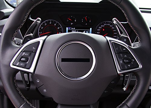  [AUSTRALIA] - Aluminium Alloy Interior Sheel Paddle Shifters DSG Extensions 2PCS Auto Car Accessories for Chevy Chevrolet Camaro 2017-2018 (Black) BLACK
