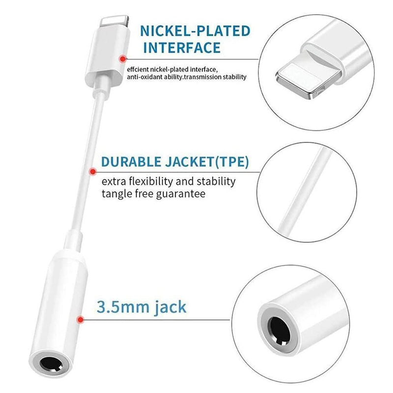  [AUSTRALIA] - [Apple MFi Certified] 2 Pack for iPhone 3.5mm Headphones Adapter, Lightning to 3.5 mm Headphone/Earphone Jack Converter Audio Aux Adapter Dongle Compatible with iPhone 14 13 12 11 Pro XR XS Max X 8 7