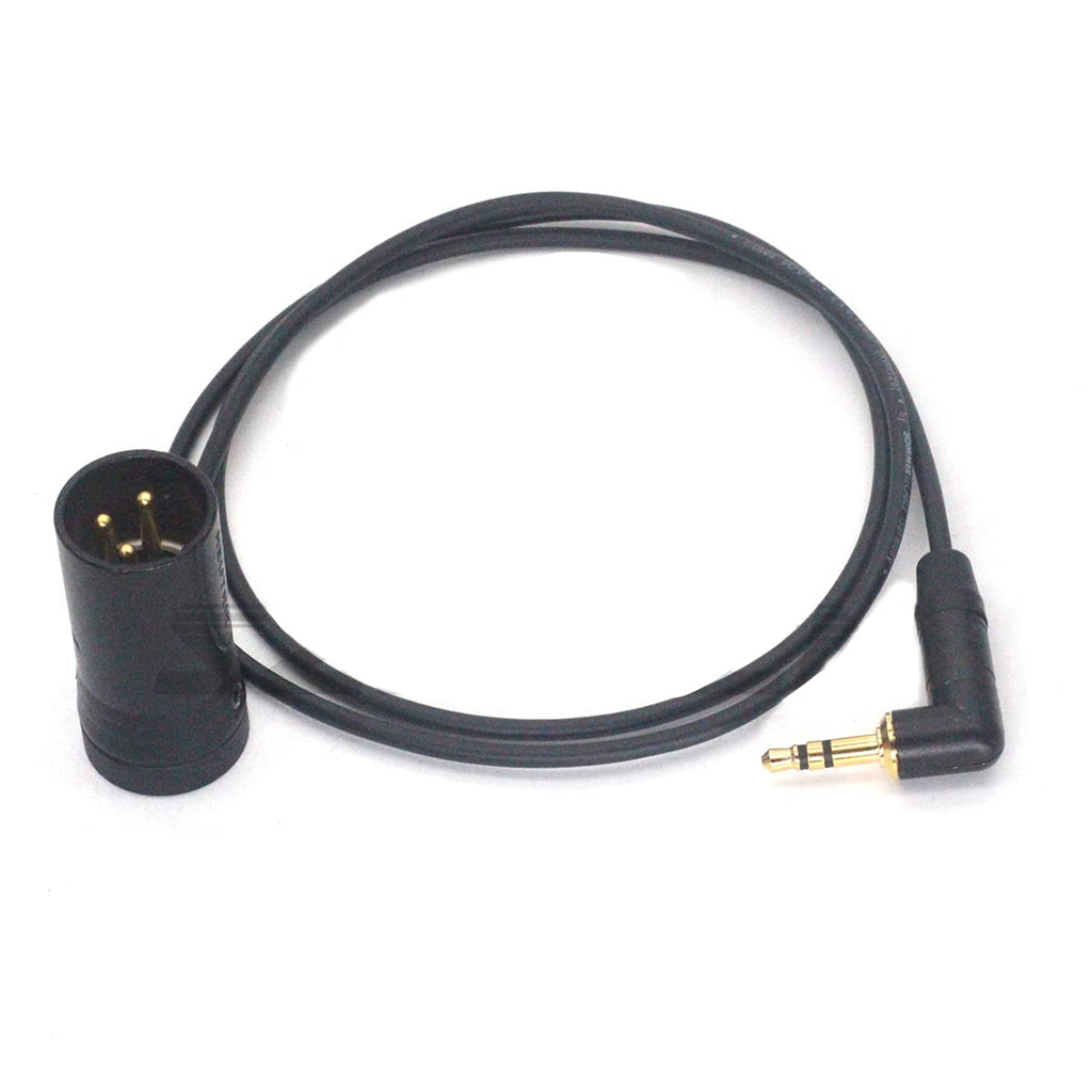  [AUSTRALIA] - Eonvic 3.5mm Locking to Low Profile 3 Pin XLR Male Plug with Screws Aluminum Metal Cover Audio Cable for Sennheiser