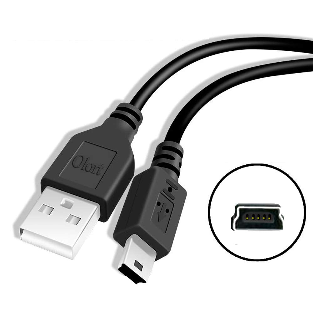  [AUSTRALIA] - Long Canon Camera USB Charger Cable Mini USB Data Transfer Cable for Canon Rebel T3i/PowerShot/EOS/DSLR Camera Cords, PS3/Slim/PS Move Controller Charger Cord 2 Pack