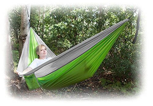  [AUSTRALIA] - UST SlothCloth 1.0 Single Hammock with Portable, Lightweight Design, Breathable Mesh and Attached Travel Bag for Camping, Backpacking and Outdoor Survival Blue/Gray