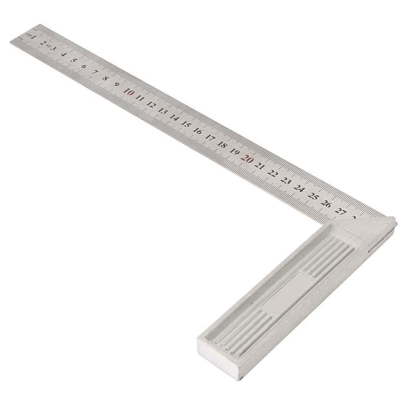  [AUSTRALIA] - 30cm / 11.8in Aluminum Alloy Straight Edge Ruler 90 Degree Straightedge Right Angle Ruler Measuring Gauge for Woodworking Measuring Tools Auxiliary Marking