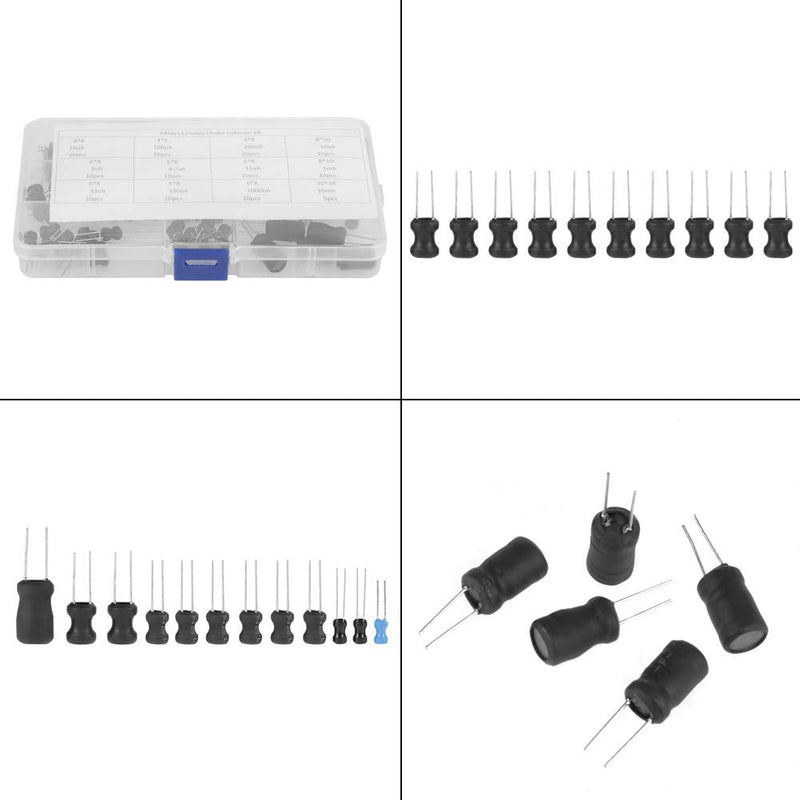  [AUSTRALIA] - 145 pieces inductor 10uH-10 mH 12 values coil choke induction assorted kit, electronic component