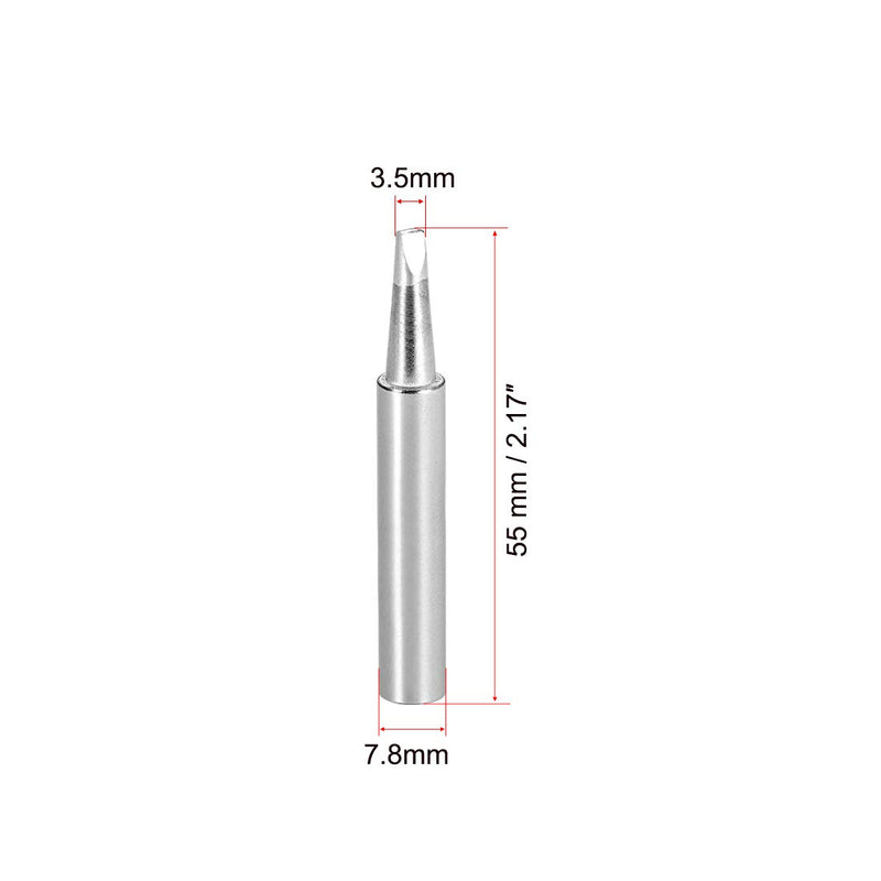  [AUSTRALIA] - uxcell Soldering Iron Tip Replacement Oxygen Free Copper 3.5mm Point Width Solder Tip 3.5D Silver 2pcs