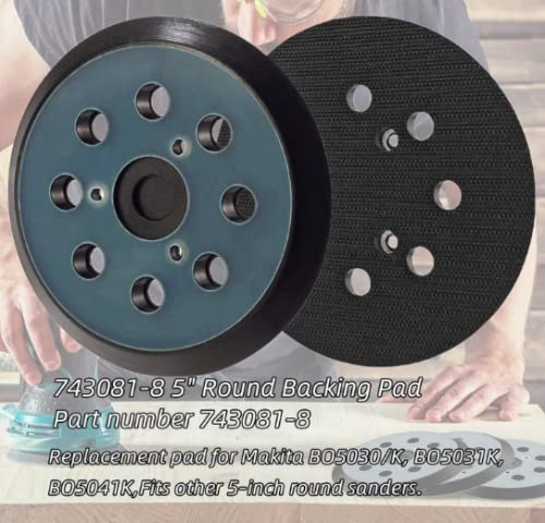  [AUSTRALIA] - 5 Inch 8 Hole Orbital Sander Hook & Loop Backing Pad Compatible with Porter Cable DeWalt Makita and Hitachi Rando