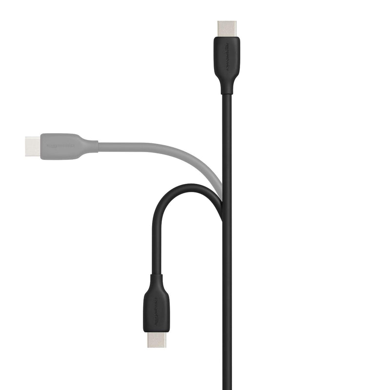 Amazon Basics Fast Charging 60W USB-C2.0 to USB-C Cable (USB-IF Certified) - 3-Foot, Black 1 Pack 3 Feet - LeoForward Australia