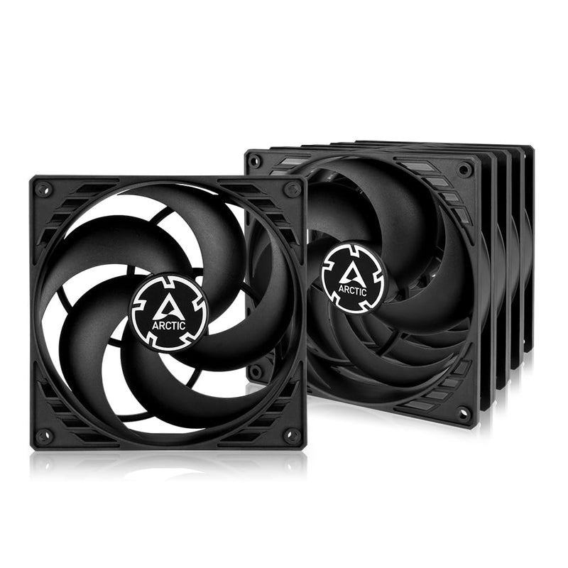  [AUSTRALIA] - ARCTIC P14 (5 pieces) - PC fan, 140 mm case fan optimized for static pressure, high-quality plain bearing, computer, PC, 1700 rpm - black 5 pieces