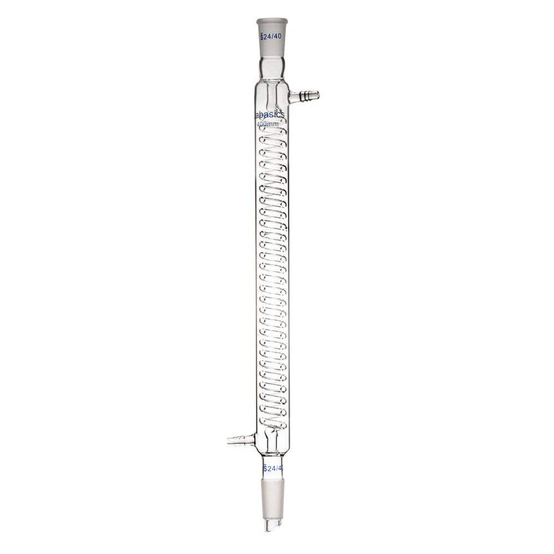  [AUSTRALIA] - Labasics Borosilicate Glass Graham Condenser with 24/40 Joint 400mm Jacket Length Lab Glass Condenser 400 mm
