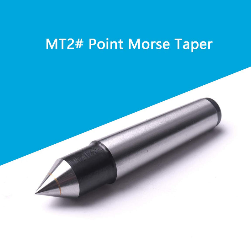  [AUSTRALIA] - Atoplee 1pc Taper Dead Center MT2# 60 Degree Point Morse Taper Lathes CNC Milling Lathes Tool,Hard Alloy MT2#