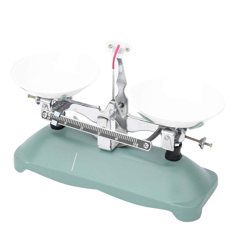  [AUSTRALIA] - Pssopp School Scales Metal Toy Table Scales Mechanical Scales with Tweezers and Calibration Weight for Laboratory Lessons Physics Accessories Various Weights (100 g) 100 G