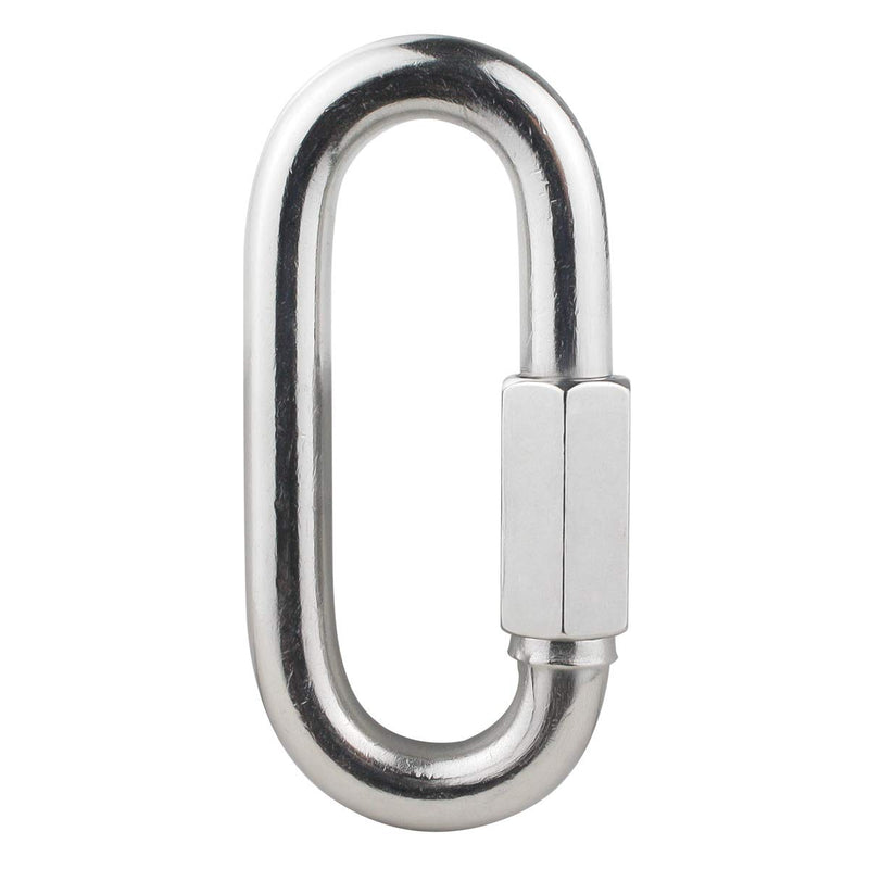  [AUSTRALIA] - BNYZWOT 304 Stainless Steel Quick Links D Shape Locking Quick Chain Repair Links M12 1/2 inch Pack of 4