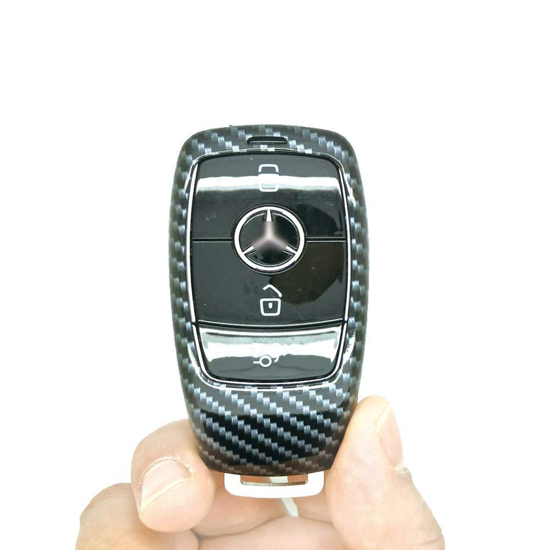 carmonmon Smart Remote Keyless Entry Paint Color Shell Key Case Cover Fit for 2017 2018 Mercedes-Benz W213 E-Class E300 E43 Smart Key FOB (Carbon Gloss Fiber) Carbon Gloss Fiber - LeoForward Australia