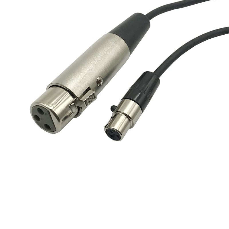  [AUSTRALIA] - MMNNE 3 Pin Mini XLR Female to XLR Female Microphone Cable, 3-Pin Mini XLR (TA3F) to Regular XLR Female to Female Pro Lapel Microphone Cable (3.3Feet) 3.3Feet
