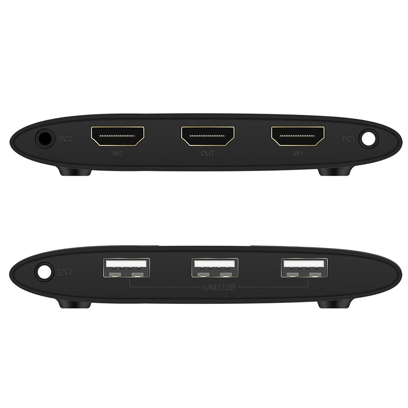  [AUSTRALIA] - HDMI KVM Switch 2 Port 4K USB Switch KVM HDMI Switcher Box for 2PC Sharing Printer Keyboard Mouse KVM Switch for Win7/8/10 MAC