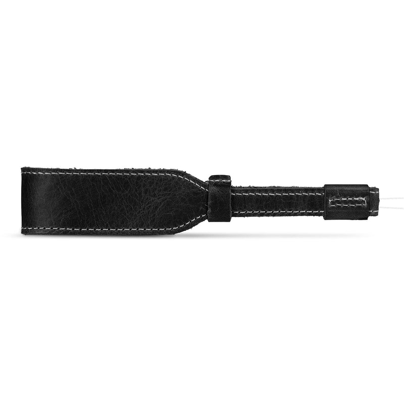  [AUSTRALIA] - MegaGear MG1612 SLR, DSLR Genuine Leather Wrist Strap, Black, One Size