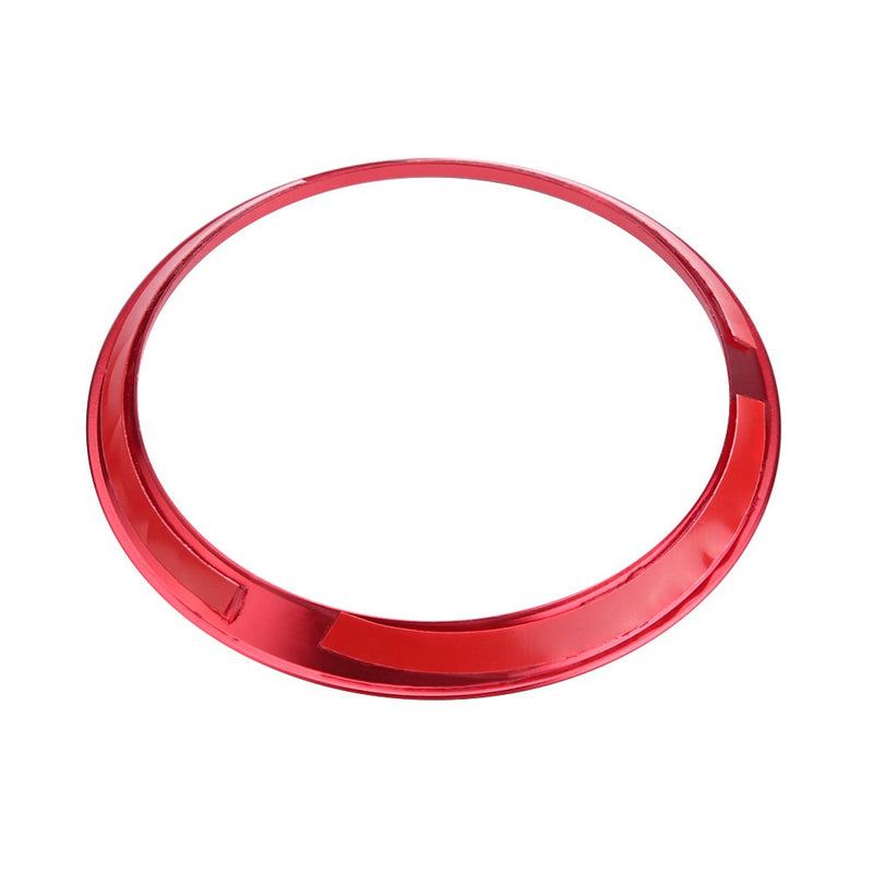  [AUSTRALIA] - Car Steering Wheel Ring Steering Wheel Cover Trim Aluminium Chromium Alloy Decoration Frame Trim for CLA GLK A Class W204 W246 W176 W117 C117(Red) Red