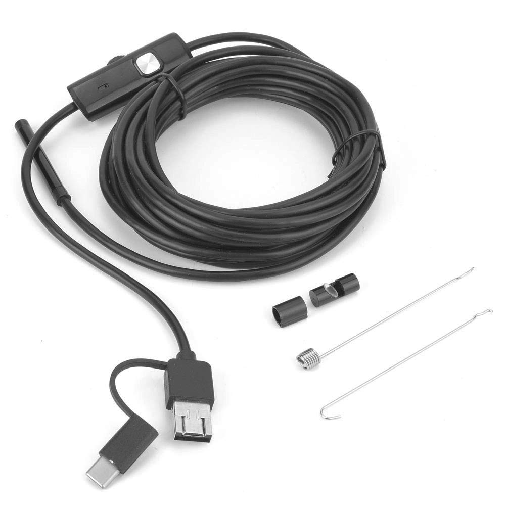  [AUSTRALIA] - USB Endoscope 5.5mm Borescope Inspection Snake Camera Waterproof 3 in 1 6LED 5M for Smartphones