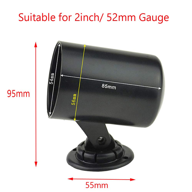  [AUSTRALIA] - ESUPPORT Car 2" 52mm Single Hole Dash Gauge Pod Holder Black