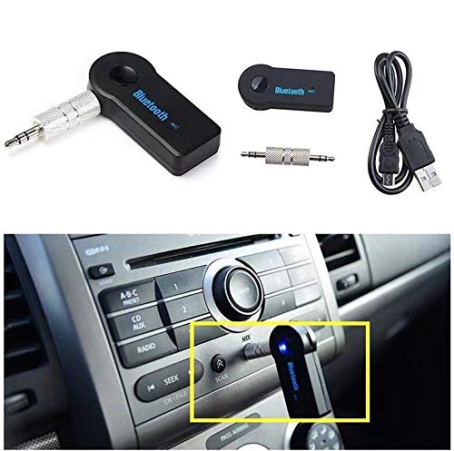  [AUSTRALIA] - Bluetooth Receiver 5.0 Wireless Audio Receiver, 3.5mm Jack AUX car Audio/Wired Headset/Home Stereo System Compatible, can be Connected to Smartphone/Tablet Bluetooth, Hands-Free Compatible Microphone