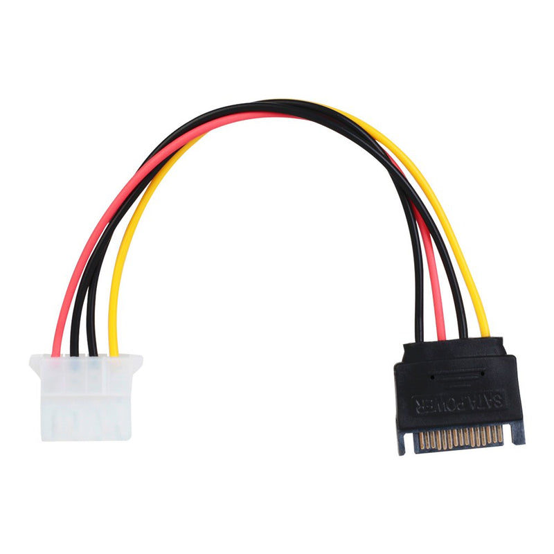 SATA Power Cable Adapter 3 Pack SATA 15 Pin Male to Molex LP4 Female Power Cable 8-inch - LeoForward Australia