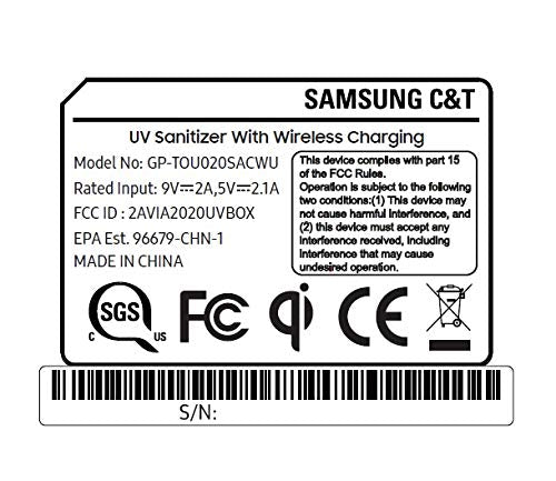  [AUSTRALIA] - Samsung Electronics Samsung Qi Wireless Charger and UV Sanitizer - US Version