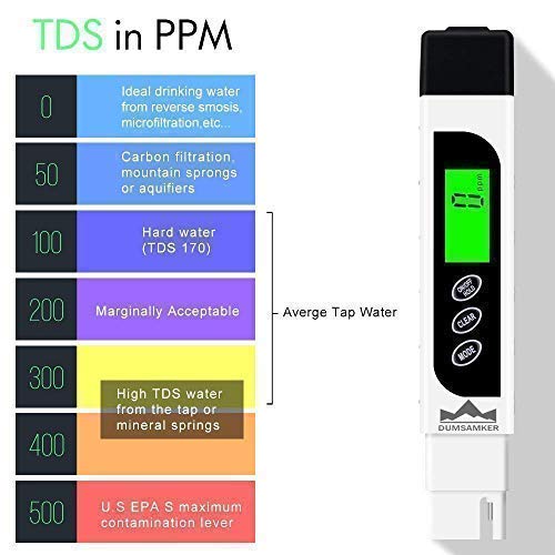 TDS Meter Digital Water Tester, DUMSAMKER Professional 3-in-1 TDS, Temperature and EC Meter with Carrying Case, 0-9999ppm, Ideal ppm Meter for Drinking Water, Aquariums and More - LeoForward Australia