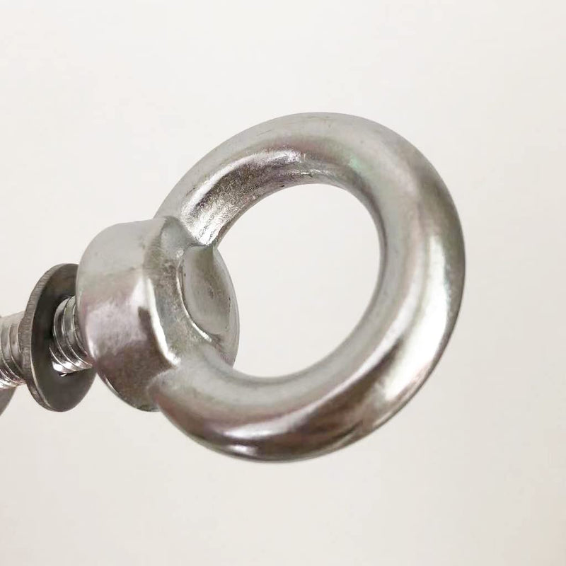  [AUSTRALIA] - HYXXYY Stainless Steel Eye Bolt, 4pack M8 Shoulder Eye Bolts 5/16" X 3.15"with Nuts and Washer Thread Lifting Ring Eyebolt 4pcs