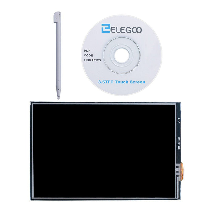 [AUSTRALIA] - ELEGOO Display 3.5" Inch TFT LCD Touch Screen Monitor 480x320 for Raspberry Pi with All Data and Touch Pen (SPI Interface)