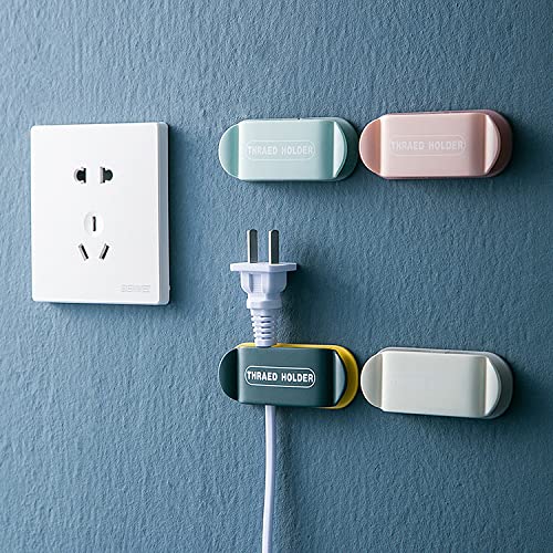  [AUSTRALIA] - Cable Holder Cable Wire Cilp Cable Management Magnetic Desktop Multipurpose Cord Keeper, Self Adhesive Cord Holders,4 Pack Cables Clips for Home,Office,Kitchen and Bathroom