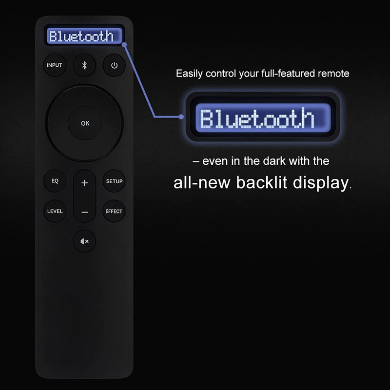  [AUSTRALIA] - Semote Bluetooth Backlit Display Remote Controller fit for Vizio 2.1 5.1 Home Theater Sound Bar and Vizio Channel Soundbar System, for Vizio M V P Series Home Audio Sound System