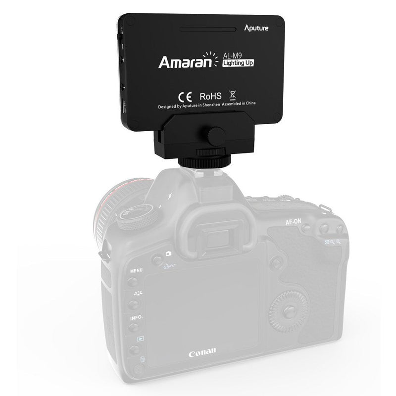  [AUSTRALIA] - Aputure AL-M9 on Camera Daylight Mini LED Light LED Fill Light Pocket Sized 5500K with 9pcs SMD Light Beads for DSLRs