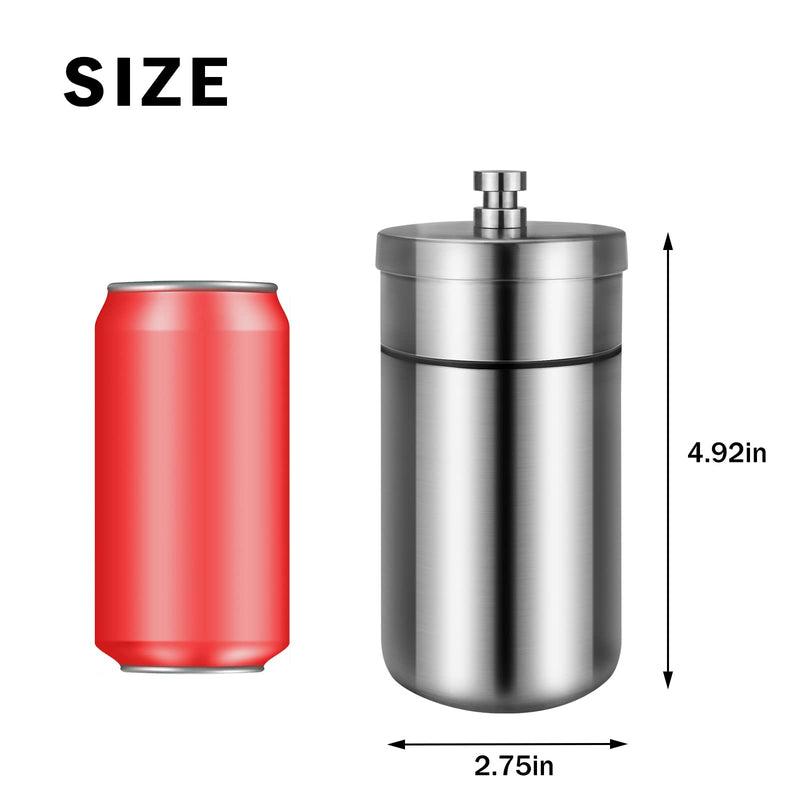  [AUSTRALIA] - Car Ashtray with Lid Smell Proof Stainless Steel Portable Ash Tray for Car Cup Holder Detachable Windproof Extinguished Cigarette Bucket Automotive Ashtrays for Outdoor Home Office