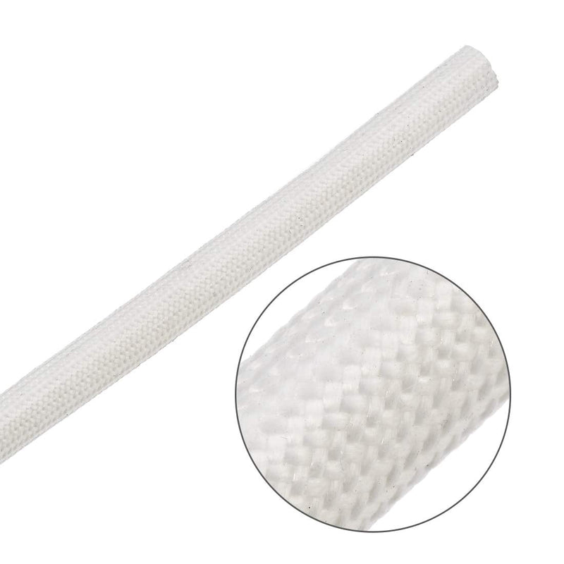  [AUSTRALIA] - uxcell Insulation Braid Sleeving, 33Ft-8mm High TEMP Fiberglass Sleeve White 8MM