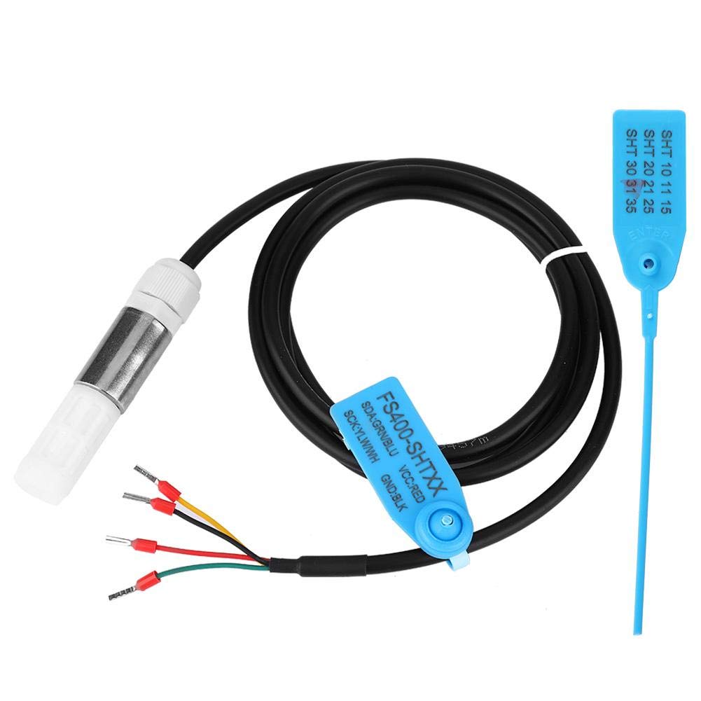  [AUSTRALIA] - Dustproof FS400-SHT3X Digital Soil Temperature Humidity Sensor Probe Made of Stainless Steel and Plastic Housing with I2C Output(SHT31) SHT31