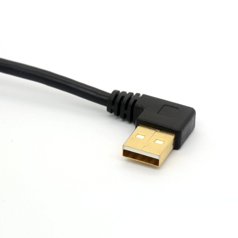  [AUSTRALIA] - BSHTU Gold Plated USB 2.0 A Left Angle to Micro B Right Angled Cable Data Sync and Charge Cable (Left)