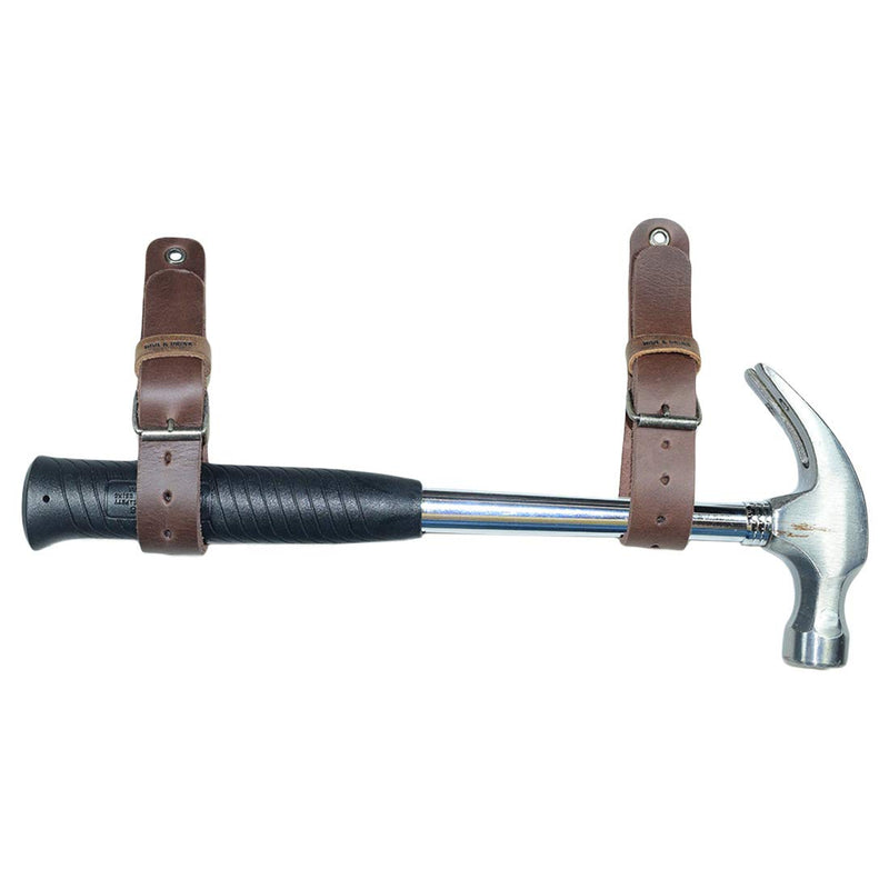  [AUSTRALIA] - Hide & Drink, Thick Leather Wall Straps for Axes (2 Pack), Hatchets & Tools, Garage Organizer, Accessories, Handmade Includes 101 Year Warranty :: Bourbon Brown