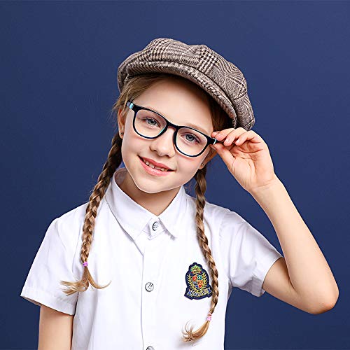 Blue Light Glasses,Kids Glasses,Blue Light Glasses for Kids 3-12 Transparent Grey Yellow+deep Blue - LeoForward Australia