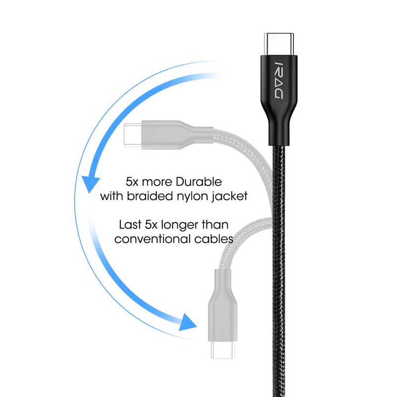 iRAG USB C Charger Cable for Samsung Galaxy A10e A20 A11 A21 A51 A71 A50 Note 20 10 9 8 S21 S20 Plus S10 S10E S9 S8-56k 6 Feet Braided USB Type C to A Fast Charge Charging Cord - LeoForward Australia