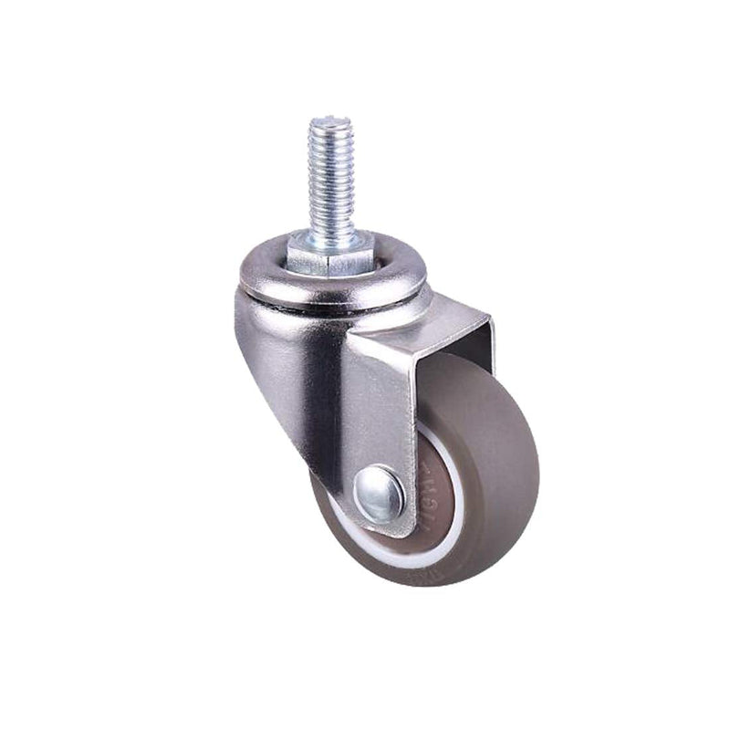  [AUSTRALIA] - Saim Caster Wheels,Casters,Shopping Cart Wheel Trolley Swivel Caster Wheels Soft Rubber TPE M6x15mm Threaded Stem Caster Wheel,1 Inch 44lb/20kg Load Capacity,Set of 4