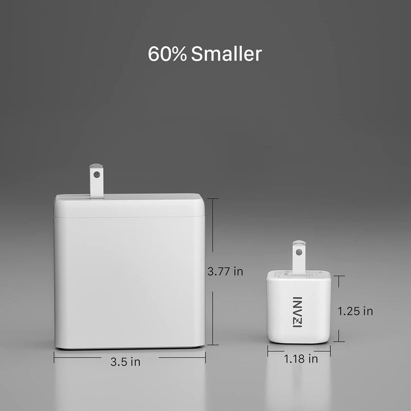  [AUSTRALIA] - USB C Wall Charger 33w, INVZI GaN USB C Charger for iPhone 12 13 Pro Max, GaN II Tech PPS USB-C Fast Charger Block for MacBook Air, iPad Pro, Galaxy S21/S20/S10, Note 20/10+, Pixel 6 Pro White