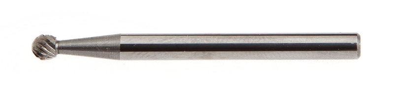 Forney 60135 Tungsten Carbide Burr with 1/8-Inch Shank, Ball Shaped, 1/8-Inch,Dark Grey - LeoForward Australia