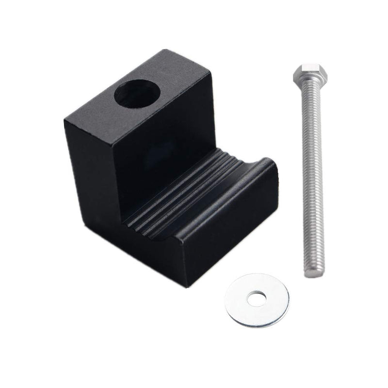  [AUSTRALIA] - DEWHEL Tool Box Tie Downs Aluminum J Hook Crossover Toolbox Pickup Pair (4 PCS, Black) 4 PCS