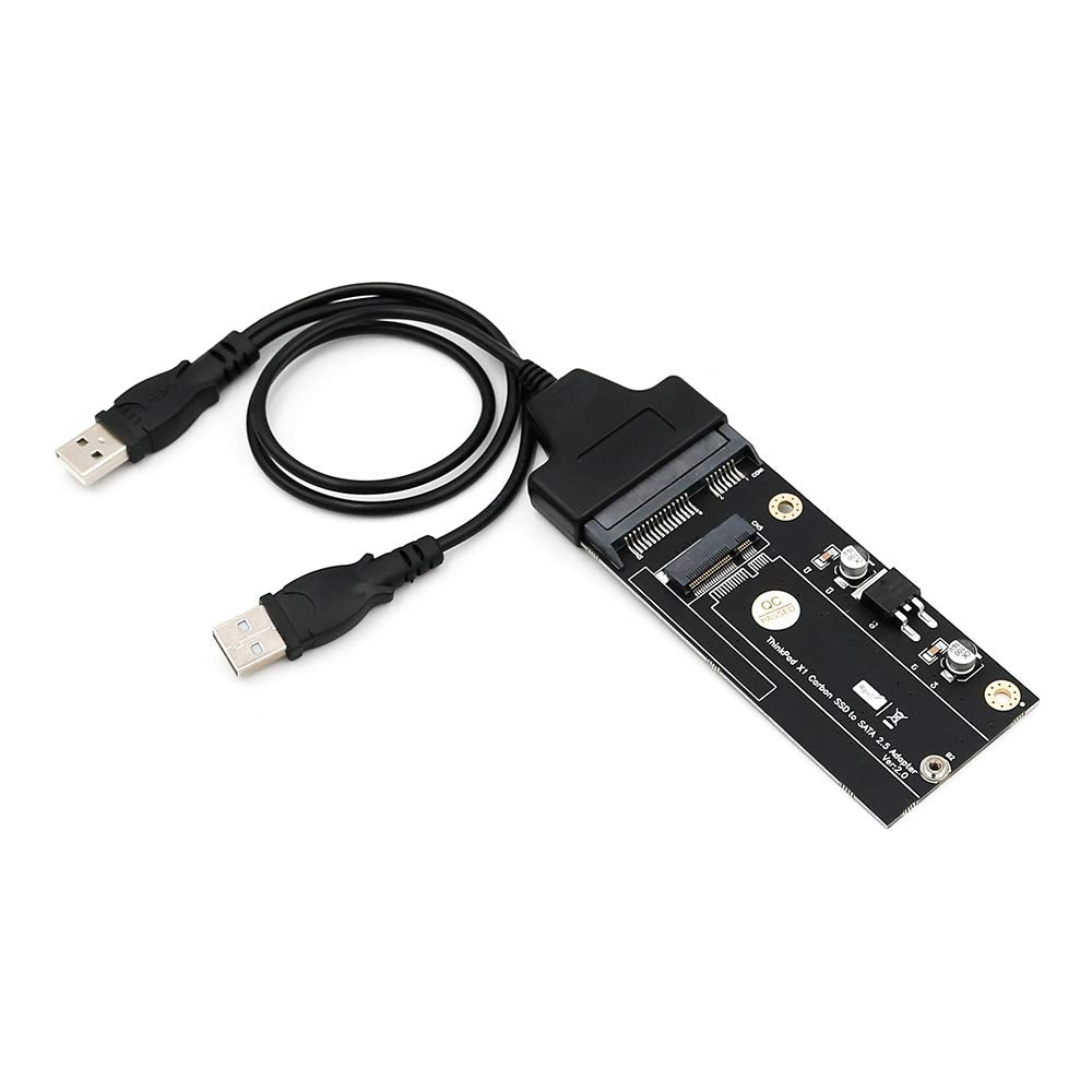  [AUSTRALIA] - 20+6 Pin SSD to SATA 2.5 or USB Adapter with USB 2.0 Cable for Thinkpad Lenovo X1 Carbon