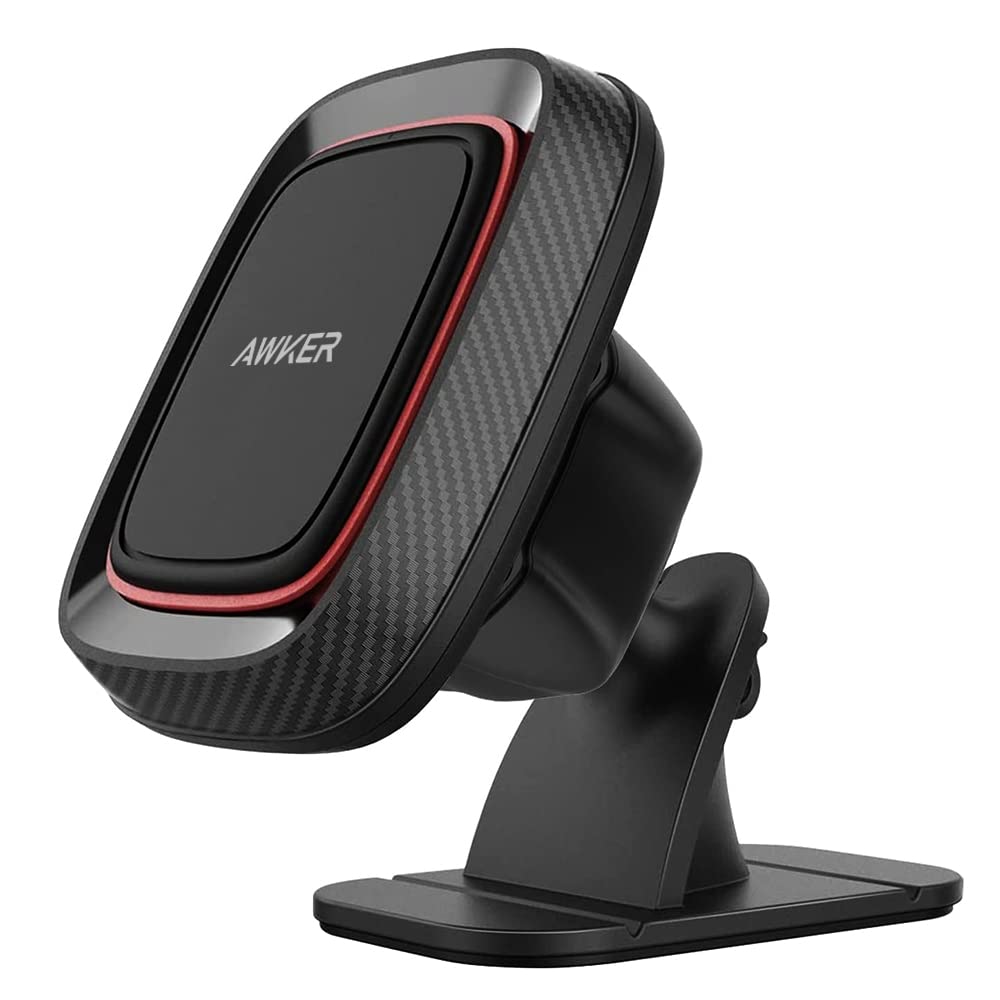  [AUSTRALIA] - Awker Magnetic Phone Car Mount, [Super Strong Magnet] Phone Mount for Car, Dashboard Magnetic Car Phone Holder with Strong VHB Adhesive, Compatible with iPhone, Samsung, All Cell Phones (M7) Black-M7