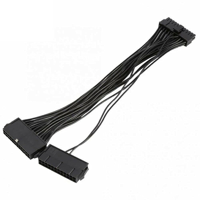  [AUSTRALIA] - Dual PSU Power Supply 24-Pin Extension Cable for ATX Motherboard 24-pin to 24 (20+4) pin 30CM (3pcs) 3pcs